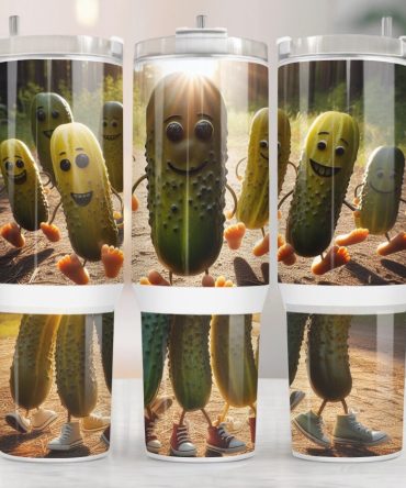Funny 3D Pickles Custom Stanley Quencher 40Oz Stainless Steel Tumbler With Handle