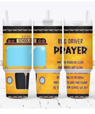 Funny Bus Custom Stanley Quencher 40Oz Stainless Steel Tumbler With Handle