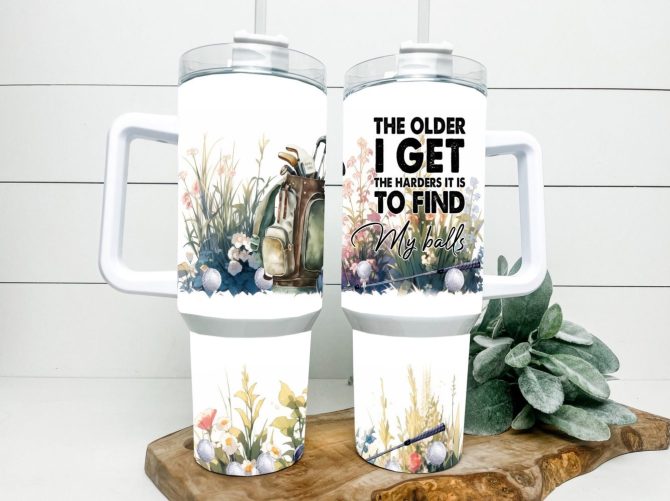 Funny Golfer Quote Custom Stanley Quencher 40Oz Stainless Steel Tumbler With Handle