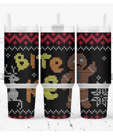 Funny Human Christmas Custom Stanley Quencher 40Oz Stainless Steel Tumbler With Handle