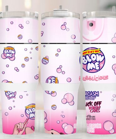 Funny Sarcastic Bubbles Custom Stanley Quencher 40Oz Stainless Steel Tumbler With Handle
