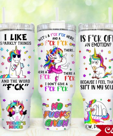 Funny Unicorn Custom Stanley Quencher 40Oz Stainless Steel Tumbler With Handle