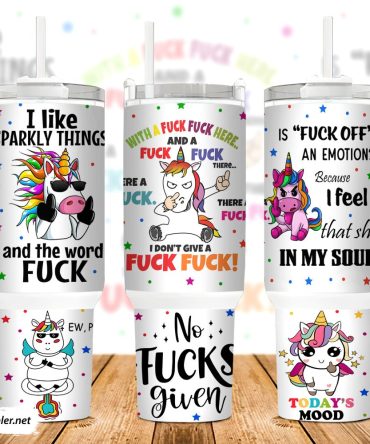 Funny Unicorn Custom Stanley Quencher 40Oz Stainless Steel Tumbler With Handle