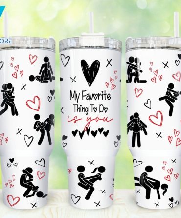 Funny Valentines Custom Stanley Quencher 40Oz Stainless Steel Tumbler With Handle