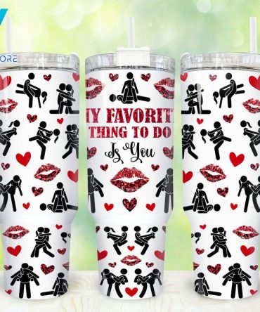 Funny Valentines Custom Stanley Quencher 40Oz Stainless Steel Tumbler With Handle