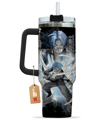Future Trunks Dragon Ball Anime Custom Stanley Quencher 40Oz Stainless Steel Tumbler With Handle