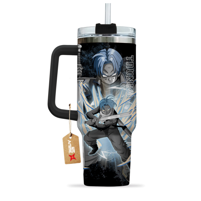 Future Trunks Dragon Ball Anime Custom Stanley Quencher 40Oz Stainless Steel Tumbler With Handle