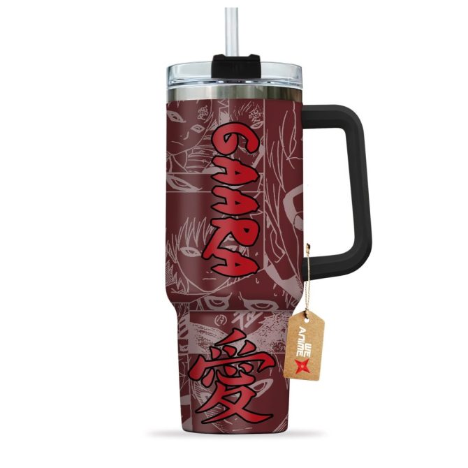 Gaara Naruto Anime Custom Stanley Quencher 40Oz Stainless Steel Tumbler With Handle - Image 2