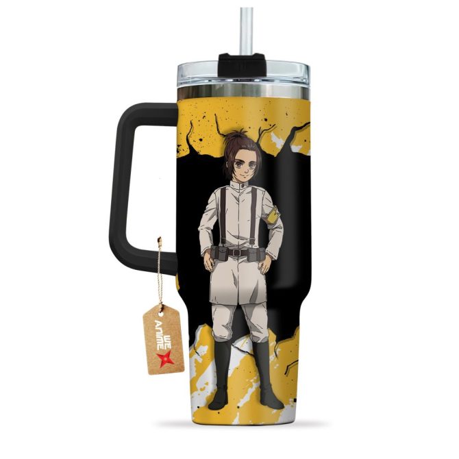 Gabi Braun Attack On Titan Anime Custom Stanley Quencher 40Oz Stainless Steel Tumbler With Handle - Image 3