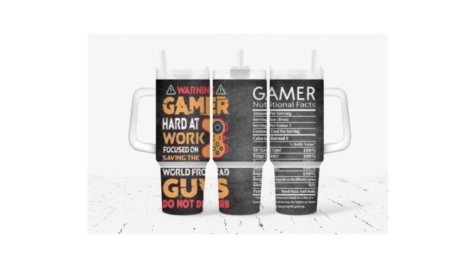 Gamer Custom Stanley Quencher 40Oz Stainless Steel Tumbler With Handle