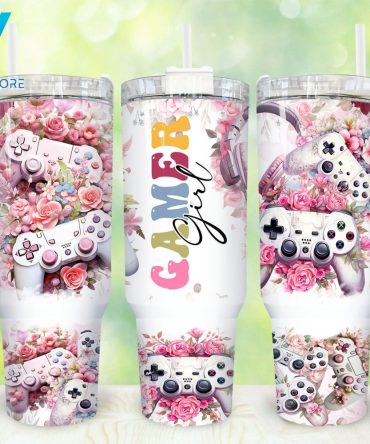 Gamer Girl Custom Stanley Quencher 40Oz Stainless Steel Tumbler With Handle