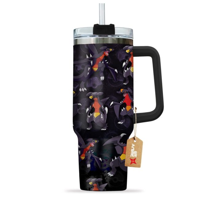 Garchomp Pokemon Anime Custom Stanley Quencher 40Oz Stainless Steel Tumbler With Handle - Image 2