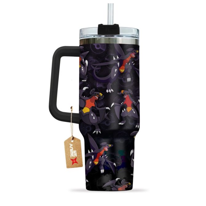 Garchomp Pokemon Anime Custom Stanley Quencher 40Oz Stainless Steel Tumbler With Handle