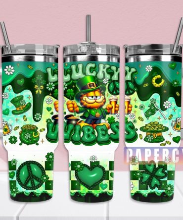 Garfield Custom Stanley Quencher 40Oz Stainless Steel Tumbler With Handle