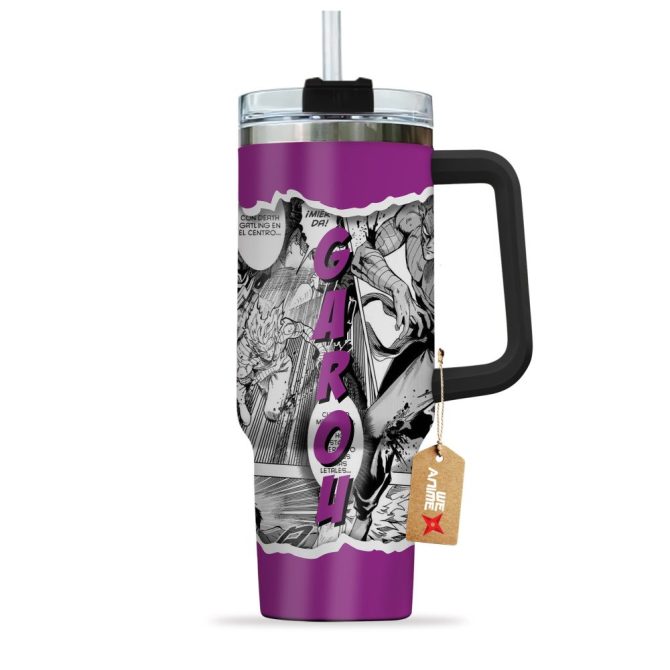 Garou One-Punch Man Anime Custom Stanley Quencher 40Oz Stainless Steel Tumbler With Handle - Image 2