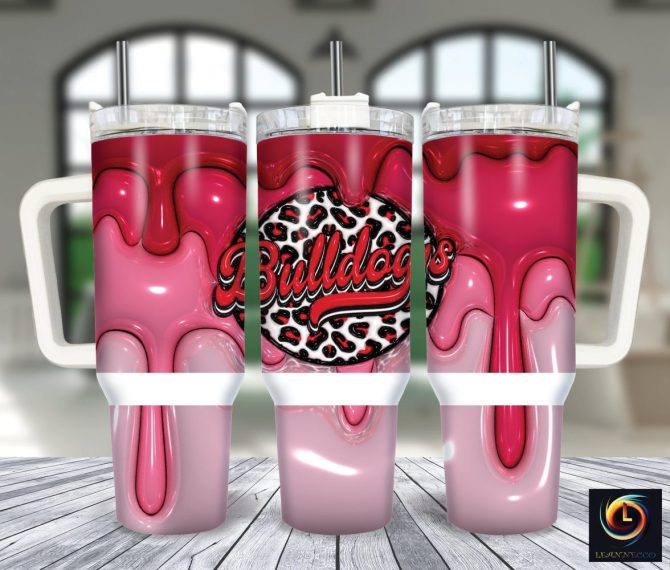 Georgia Bulldogs Ncaa Custom Stanley Quencher 40Oz Stainless Steel Tumbler With Handle