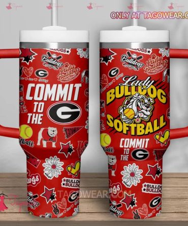 Georgia Bulldogs Softball Ncaa Custom Stanley Quencher 40Oz Stainless Steel