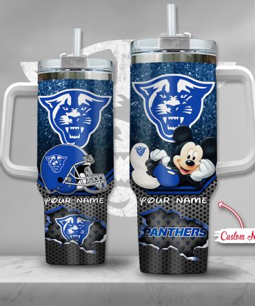 Georgia State Panthers Ncaa Mickey Mouse Custom Stanley Quencher 40Oz Stainless Steel Tumbler With Handle
