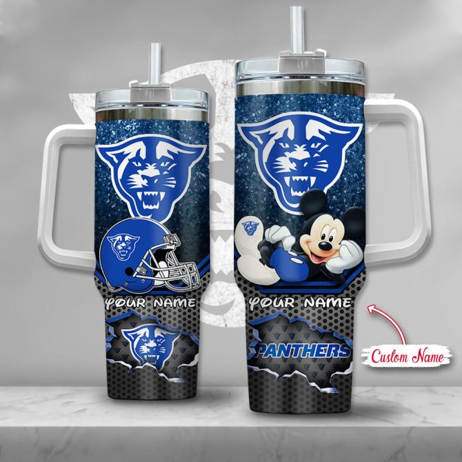 Georgia State Panthers Ncaa Mickey Mouse Custom Stanley Quencher 40Oz Stainless Steel Tumbler With Handle