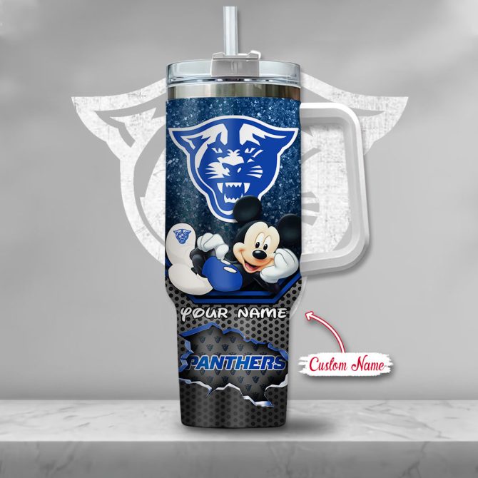 Georgia State Panthers Ncaa Mickey Mouse Custom Stanley Quencher 40Oz Stainless Steel Tumbler With Handle - Image 2