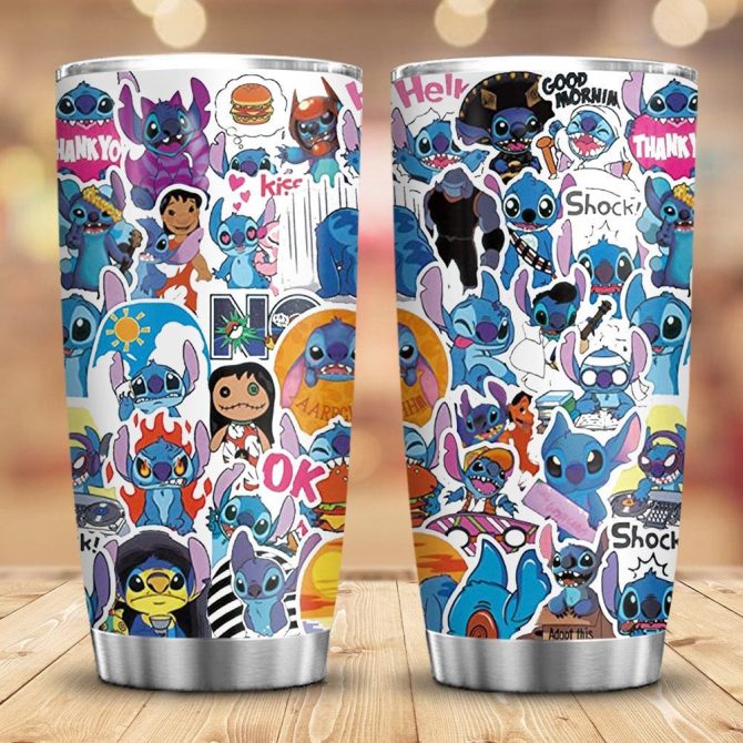 Colorful Cartoon Character Stainless Steel Tumbler - Insulated Travel Mug With Lid - 20Oz