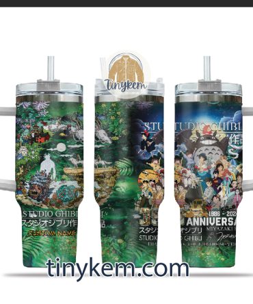 Ghibli Custom Stanley Quencher 40Oz Stainless Steel Tumbler With Handle