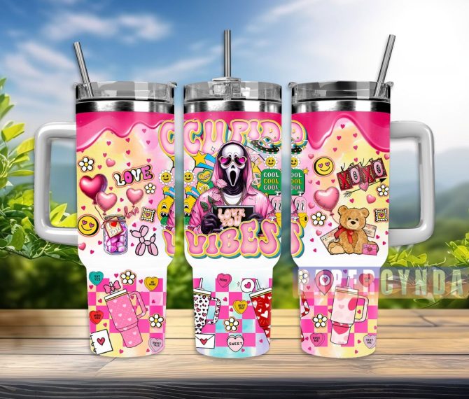 Ghostface Scream Custom Stanley Quencher 40Oz Stainless Steel Tumbler With Handle