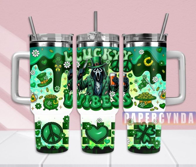 Ghostface Scream Custom Stanley Quencher 40Oz Stainless Steel Tumbler With Handle