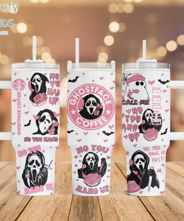 Ghostface Scream Movies Custom Stanley Quencher 40Oz Stainless Steel Tumbler With Handle