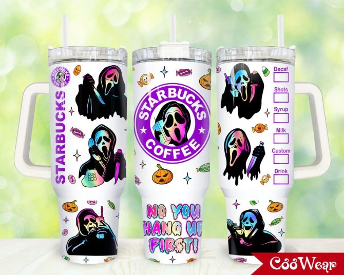 Ghostface Scream Movies Custom Stanley Quencher 40Oz Stainless Steel Tumbler With Handle