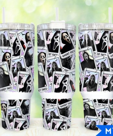 Ghostface Scream Movies Custom Stanley Quencher 40Oz Stainless Steel Tumbler With Handle
