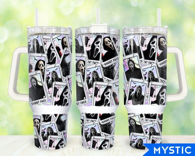 Ghostface Scream Movies Custom Stanley Quencher 40Oz Stainless Steel Tumbler With Handle