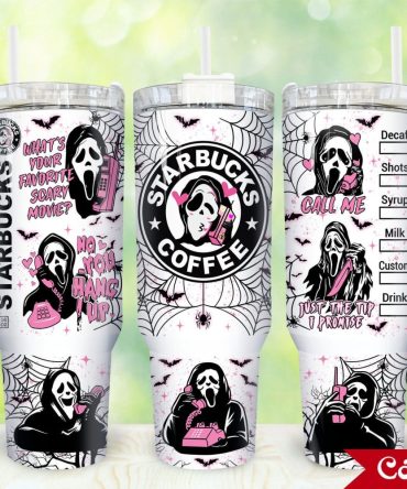 Ghostface Scream Movies Custom Stanley Quencher 40Oz Stainless Steel Tumbler With Handle