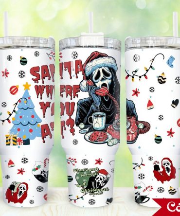Ghostface Scream Movies Custom Stanley Quencher 40Oz Stainless Steel Tumbler With Handle