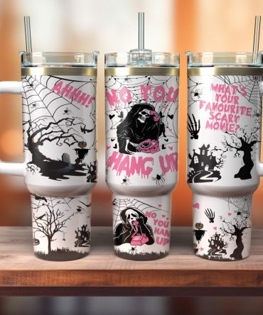 Ghostface Scream Movies Custom Stanley Quencher 40Oz Stainless Steel Tumbler With Handle