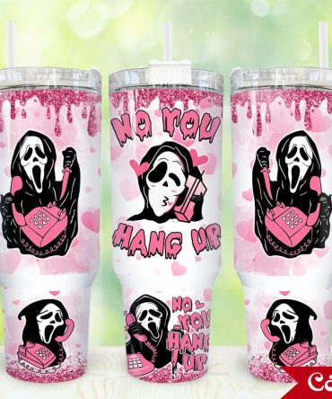 Ghostface Scream Movies Custom Stanley Quencher 40Oz Stainless Steel Tumbler With Handle