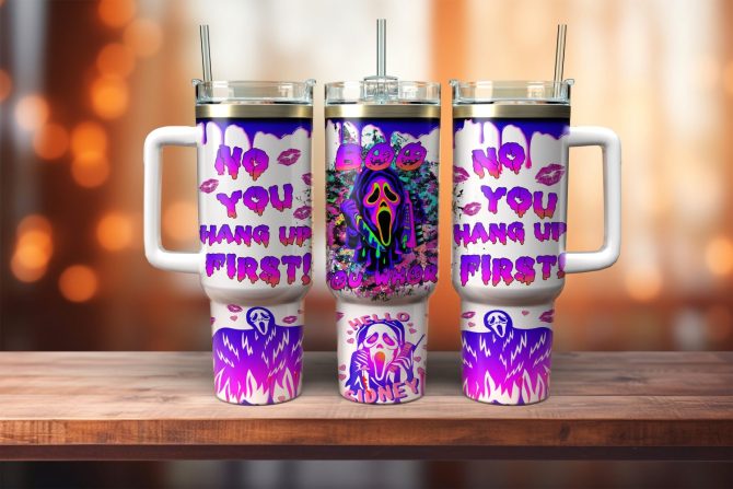 Ghostface Scream Movies Custom Stanley Quencher 40Oz Stainless Steel Tumbler With Handle