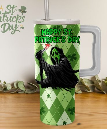 Ghostface Scream Movies Custom Stanley Quencher 40Oz Stainless Steel Tumbler With Handle