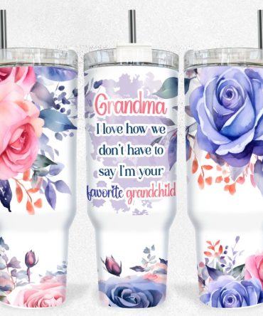 Gifts For Grandma Custom Stanley Quencher 40Oz Stainless Steel Tumbler With Handle