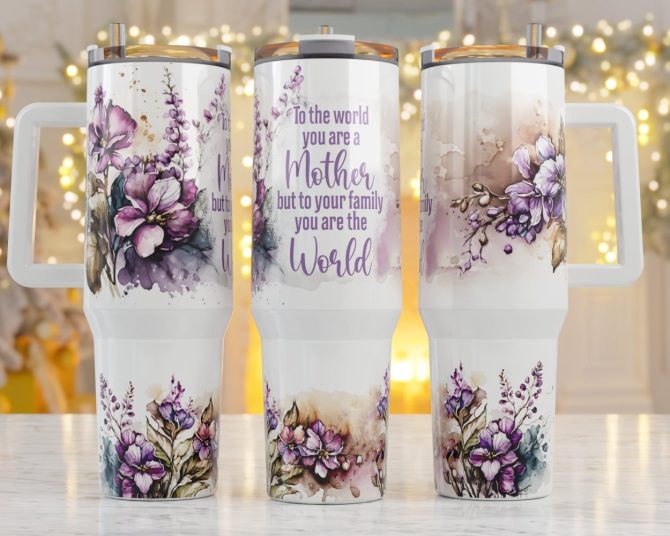 Gifts For Mother Custom Stanley Quencher 40Oz Stainless Steel Tumbler With Handle