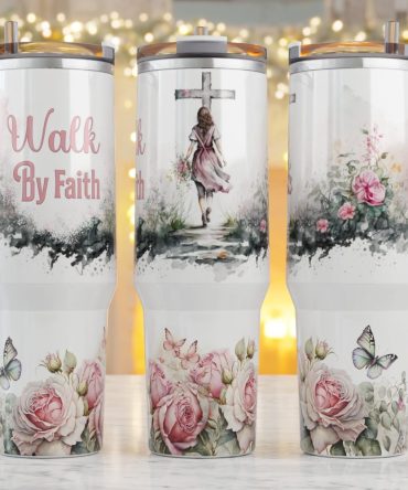 Girl With Flowers Custom Stanley Quencher 40Oz Stainless Steel Tumbler With Handle