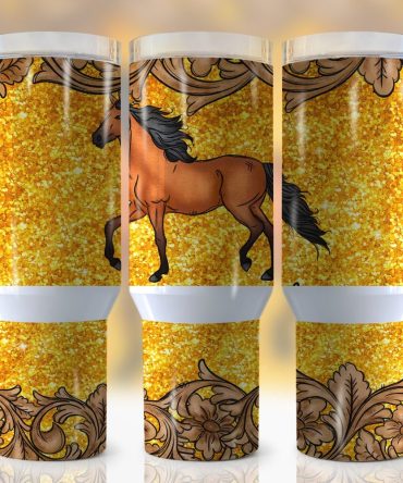 Glitter Horse Custom Stanley Quencher 40Oz Stainless Steel Tumbler With Handle