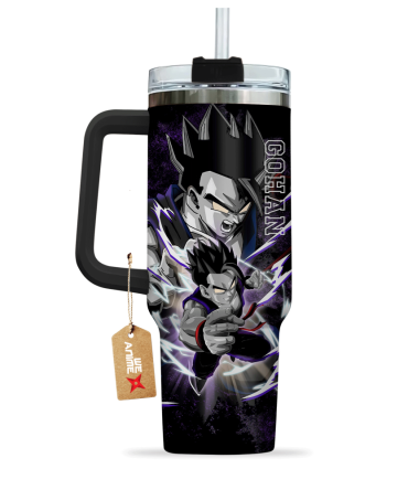 Gohan Dragon Ball Anime Custom Stanley Quencher 40Oz Stainless Steel Tumbler With Handle