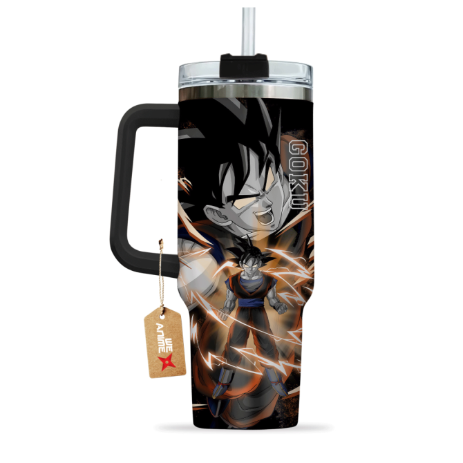 Goku Dragon Ball Anime Custom Stanley Quencher 40Oz Stainless Steel Tumbler With Handle - Image 2