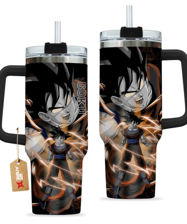 Goku Dragon Ball Anime Custom Stanley Quencher 40Oz Stainless Steel Tumbler With Handle