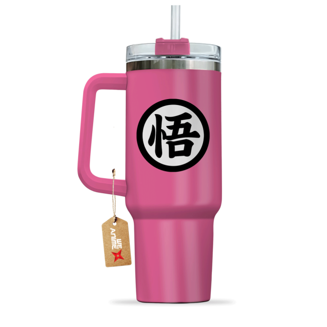 Goku Kanji Symbol Dragon Ball Anime Custom Stanley Quencher 40Oz Stainless Steel Tumbler With Handle - Image 4