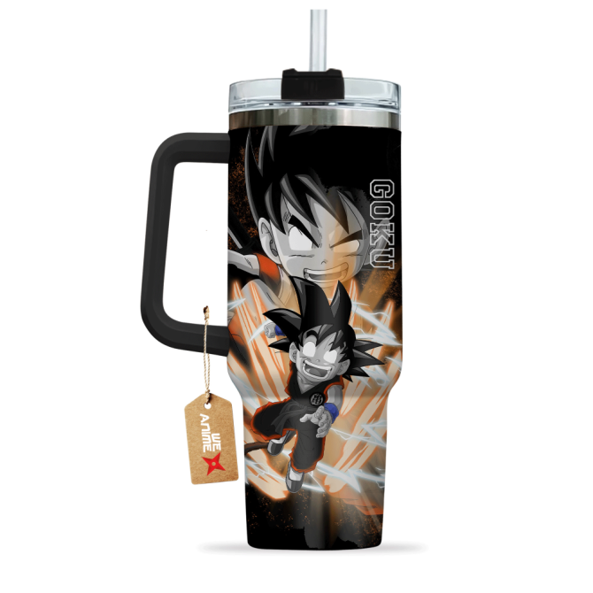 Goku Kid Dragon Ball Anime Custom Stanley Quencher 40Oz Stainless Steel Tumbler With Handle - Image 2