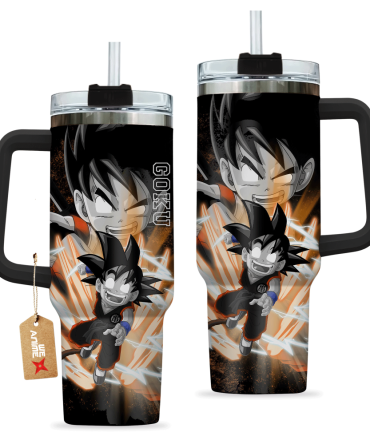 Goku Kid Dragon Ball Anime Custom Stanley Quencher 40Oz Stainless Steel Tumbler With Handle