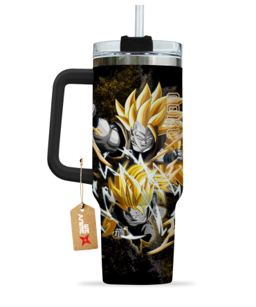 Goku Super Saiyan 3 Dragon Ball Anime Custom Stanley Quencher 40Oz Stainless Steel Tumbler With Handle