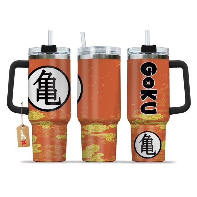 Goku Turtle Hermit Symbol Dragon Ball Anime Custom Stanley Quencher 40Oz Stainless Steel Tumbler With Handle